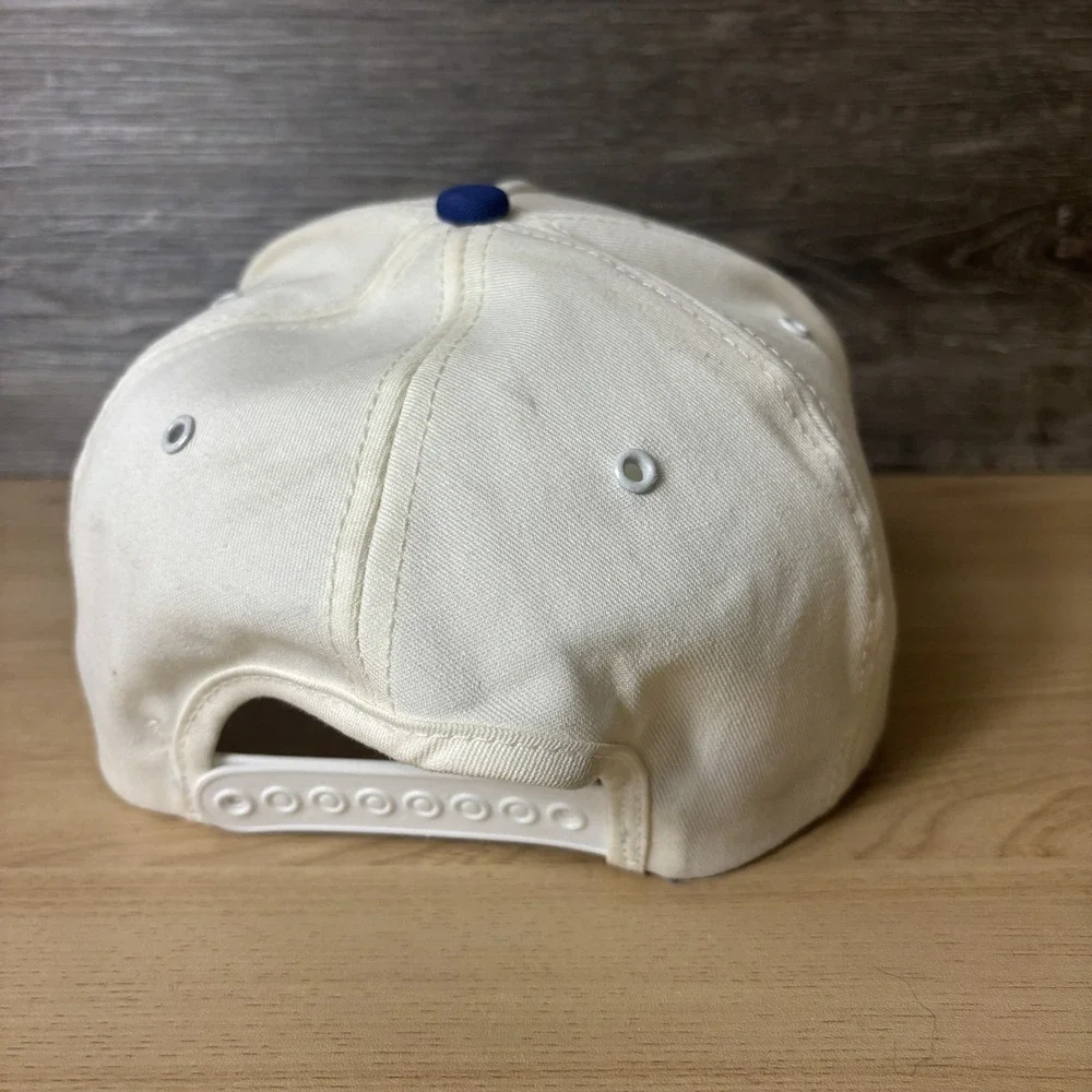Vintage UMWA Hat Cap Snap Back White Blue Embroidered American Flag Union